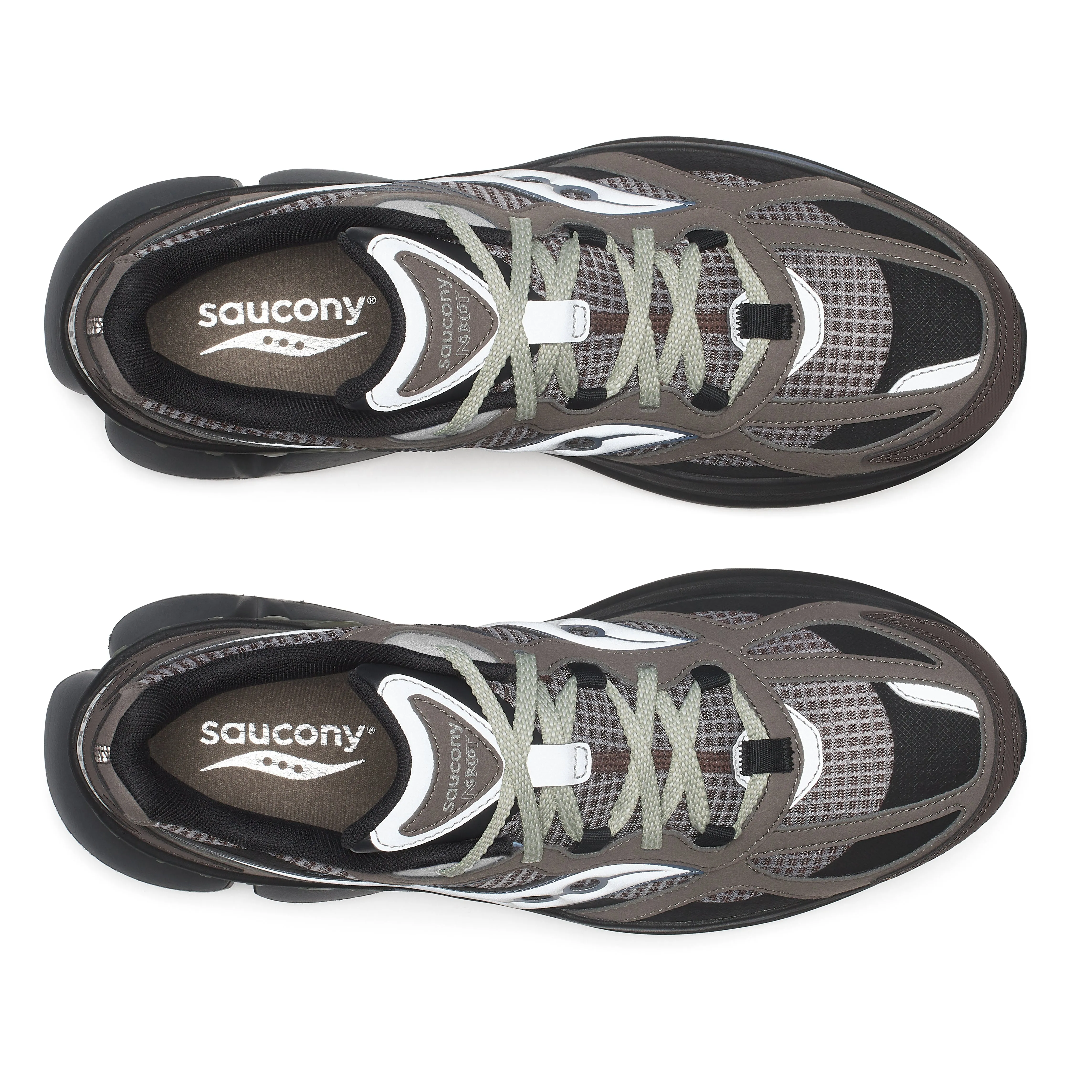 Men's Saucony GRID NXT Brown/Silver Trainers