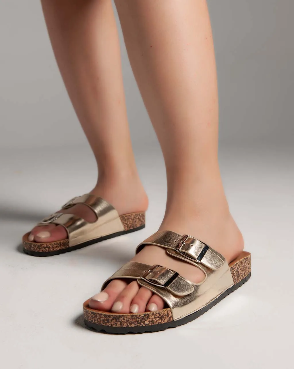 Metallic Slippers - gold