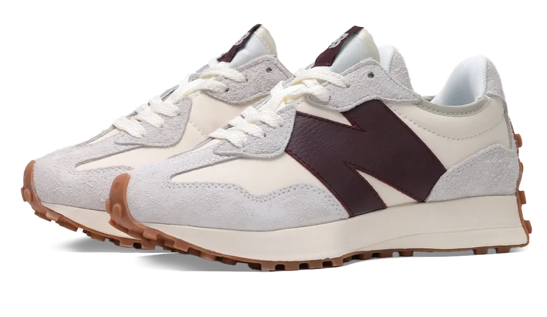 New Balance 327 Gray & Dark Red