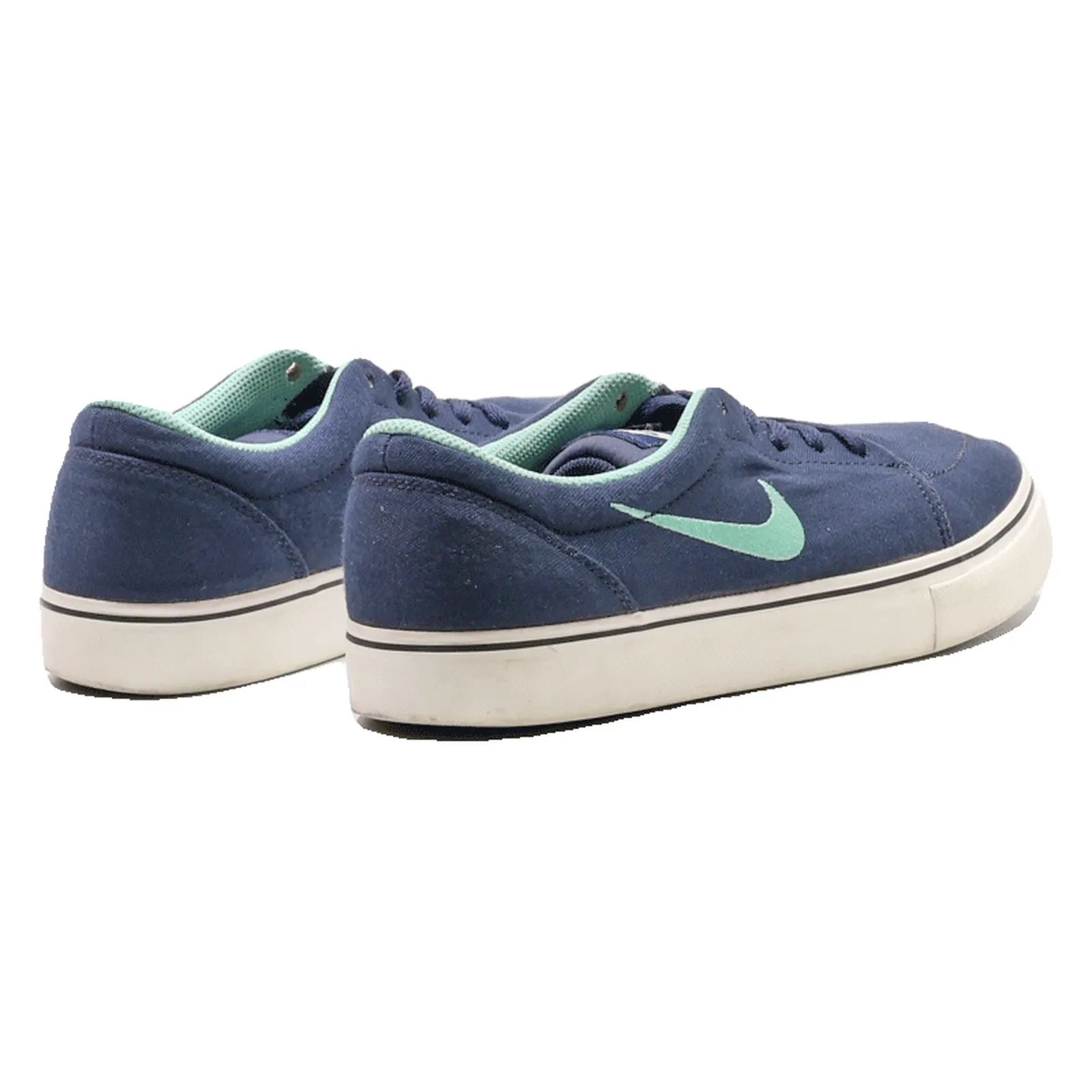 NIKE Low Top Trainers Blue Canvas Boys UK 6