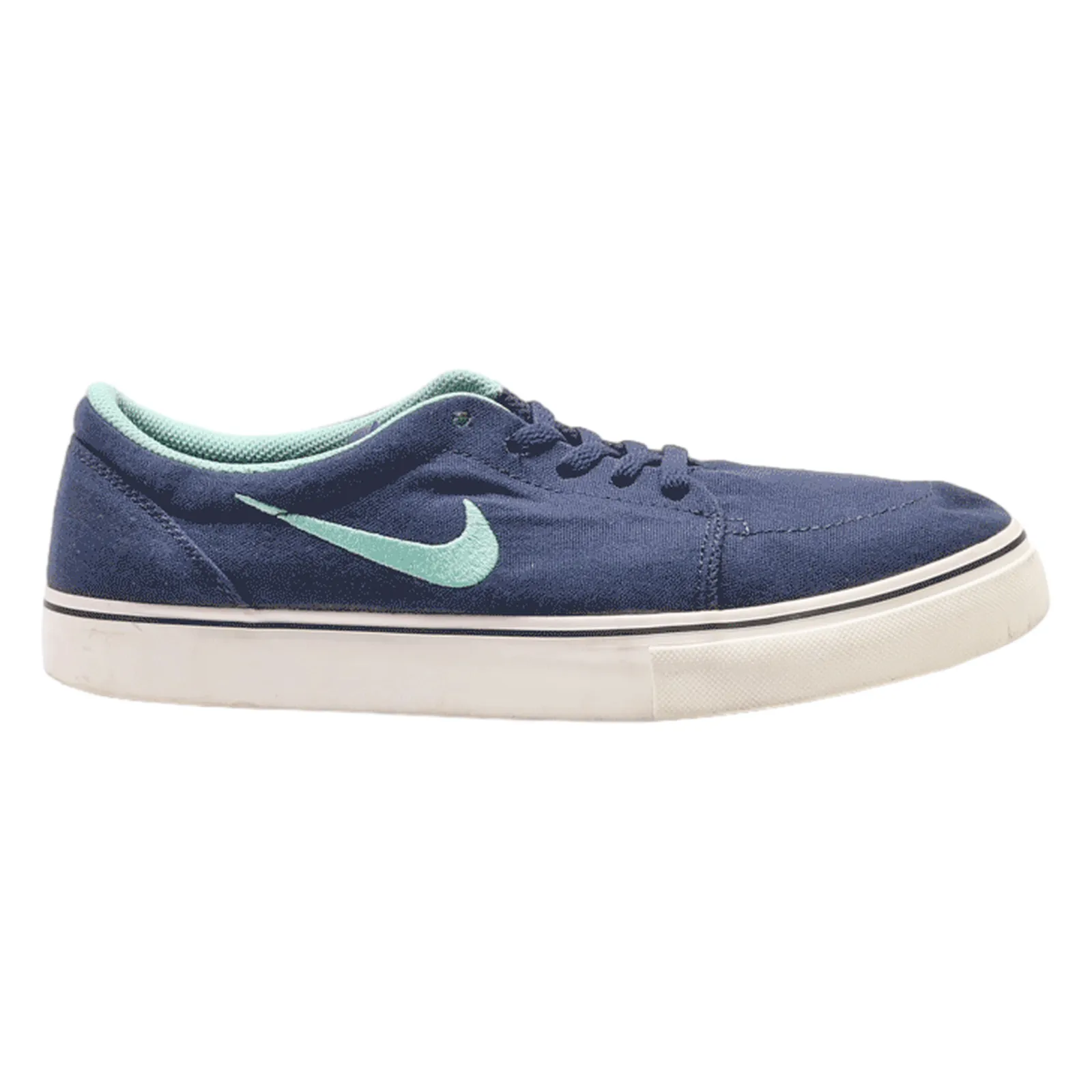 NIKE Low Top Trainers Blue Canvas Boys UK 6