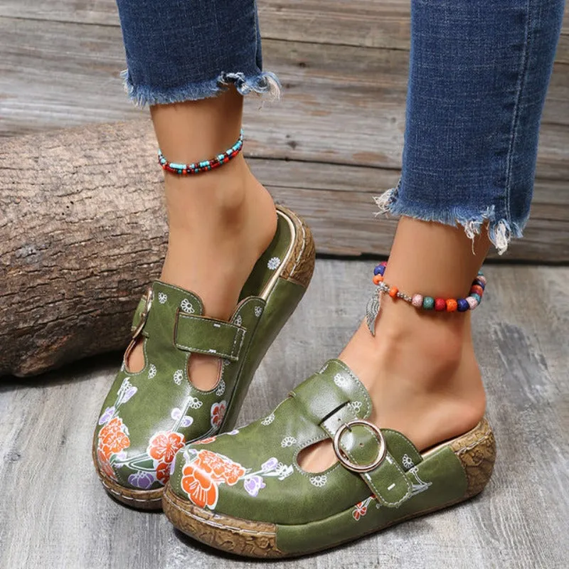 Non-Slip Floral Printed Slippers