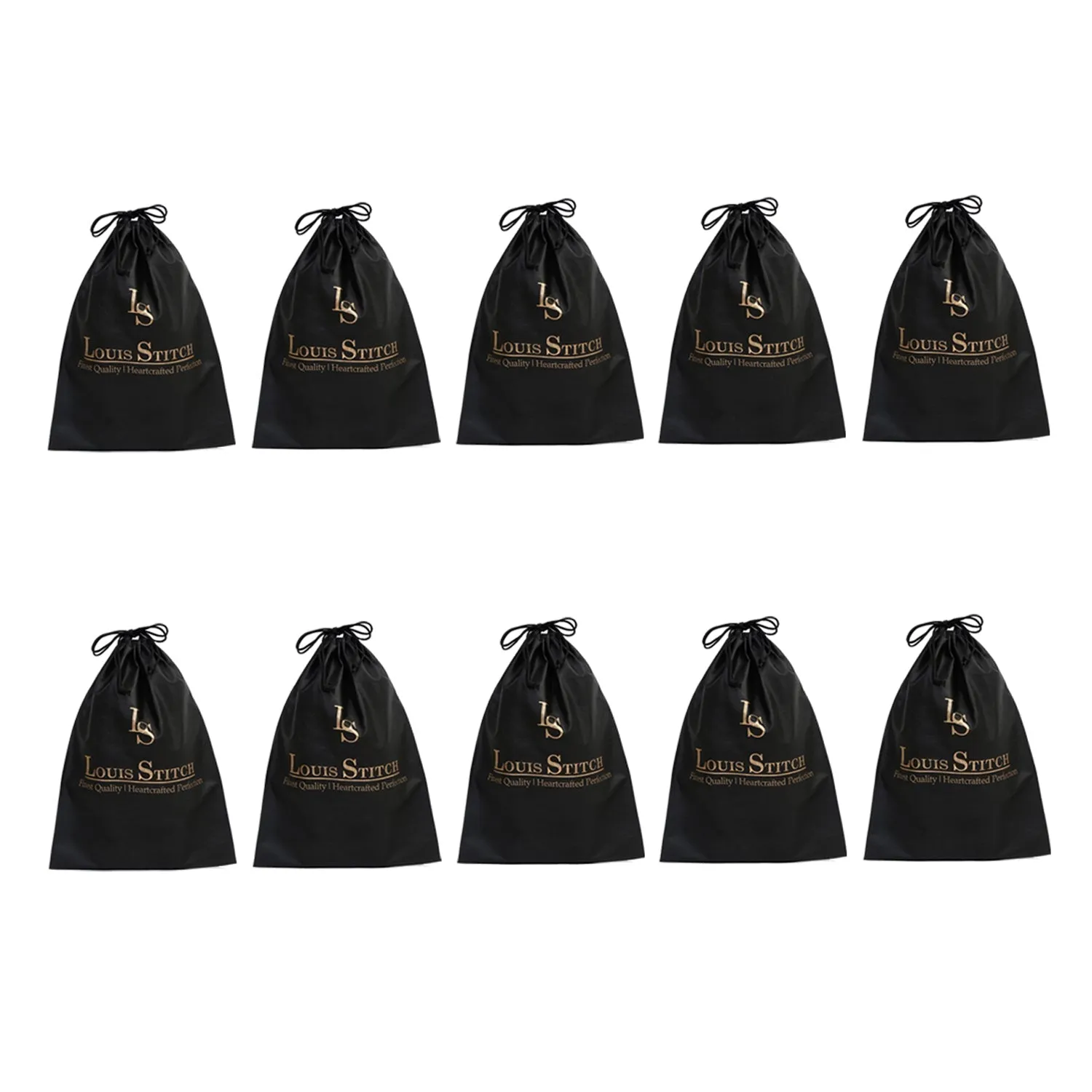 Non Woven Shoe Bag Pack Of  10 Black Plain