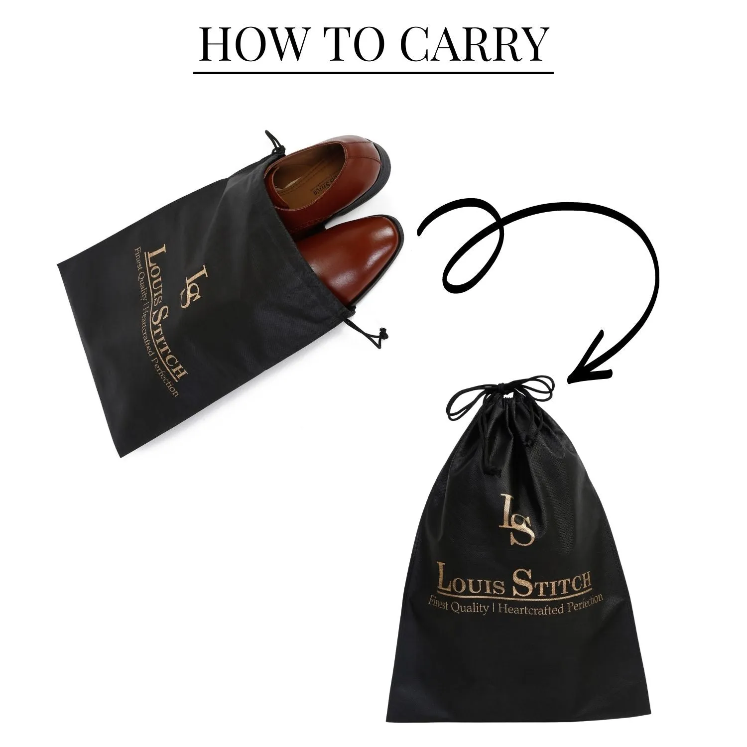 Non Woven Shoe Bag Pack Of  10 Black Plain