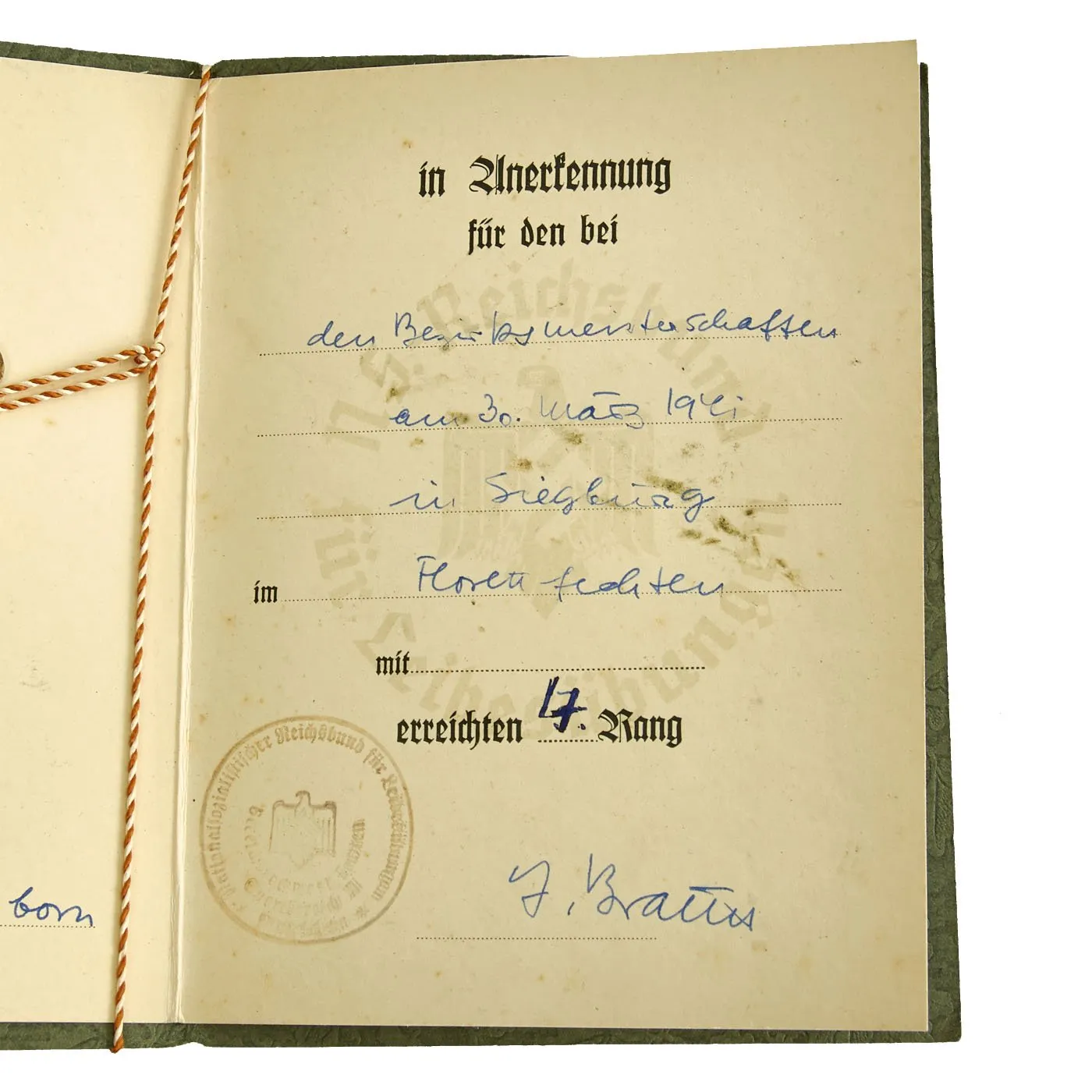 Original German WWII SA & Physical Exercise League Grouping - Badges, Insignia & Award Pamphlet