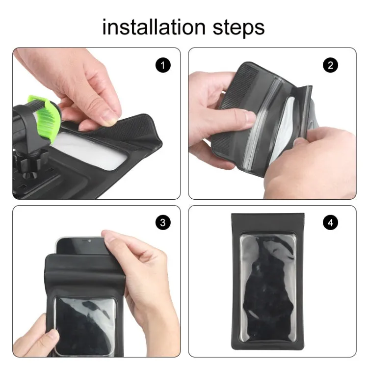 Outdoor Cycling Mobile Phone Navigation Waterproof Bracket(Black)