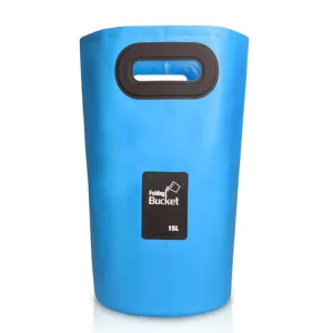 Outdoor Portable Folding Sink PVC Collapsible Bucket, Capacity: 15L (Sky Blue)