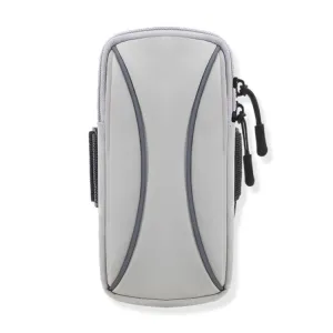 Outdoor Running Cell Phone Arm Bag Unisex Waterproof Mobile Phone Pouch(Gray)