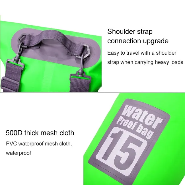 Outdoor Waterproof Dry Dual Shoulder Strap Bag Dry Sack, Capacity: 30L (Black)