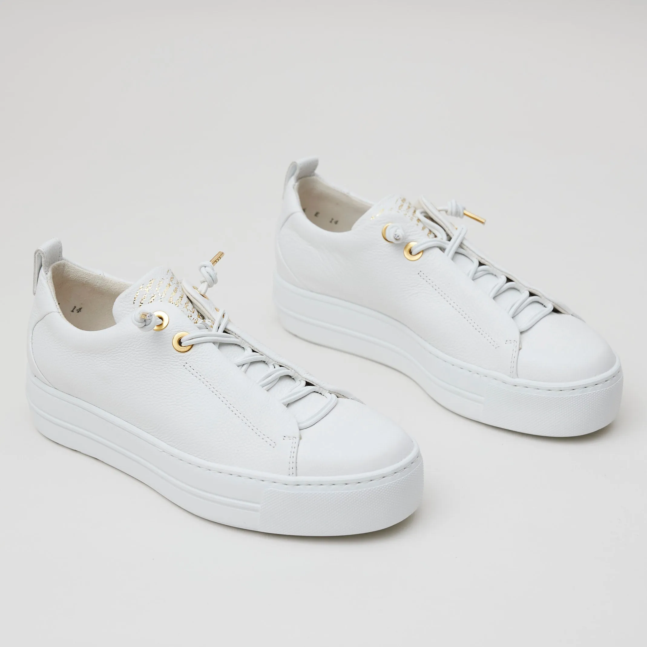 Paul Green White Leather Trainers