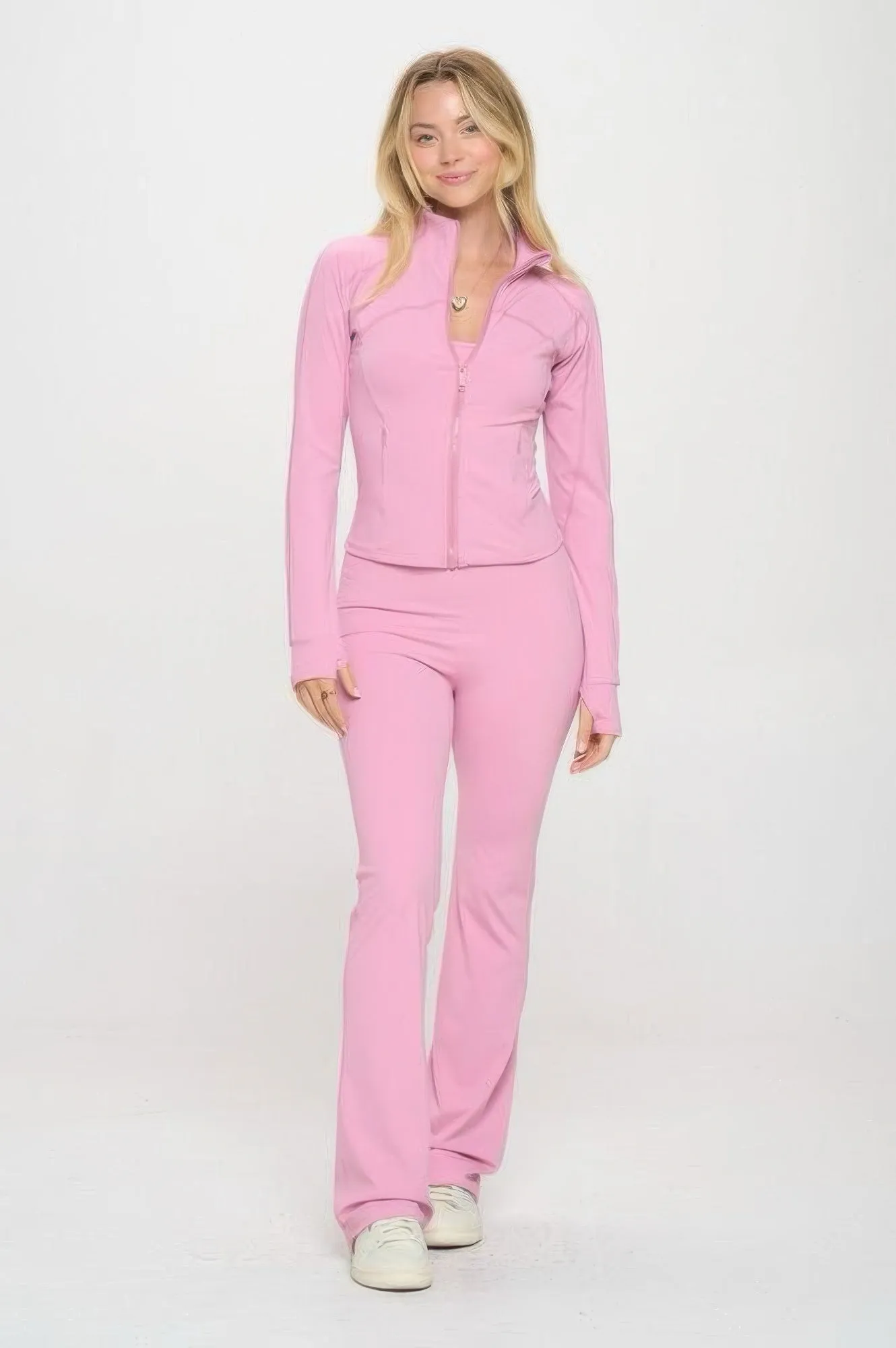 Premium Yoga Jacket With Jumpsuit Set