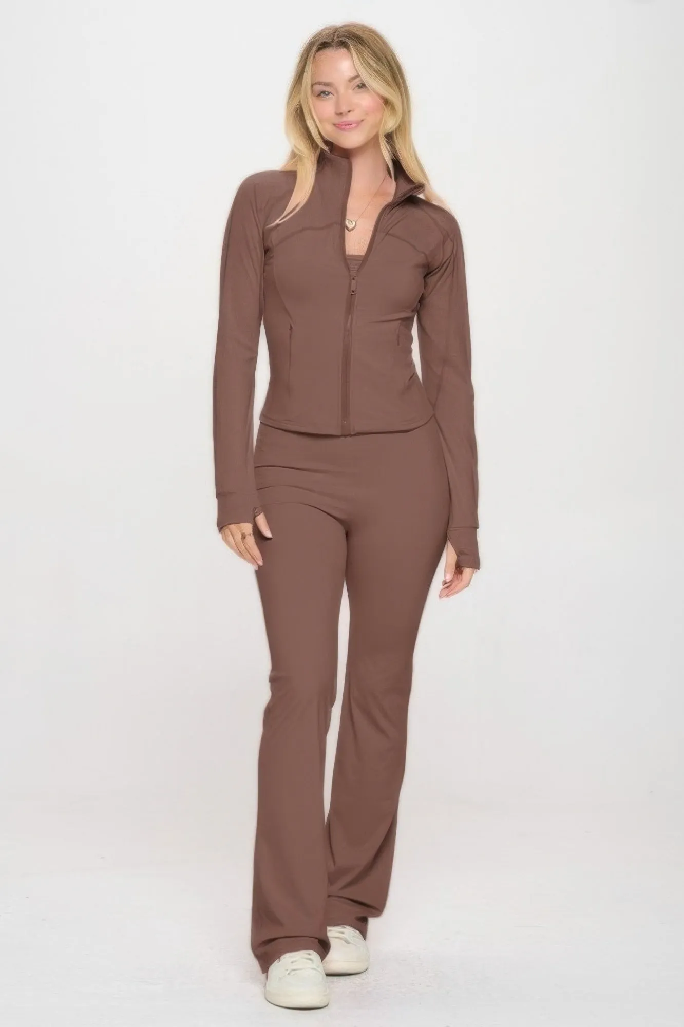 Premium Yoga Jacket With Jumpsuit Set