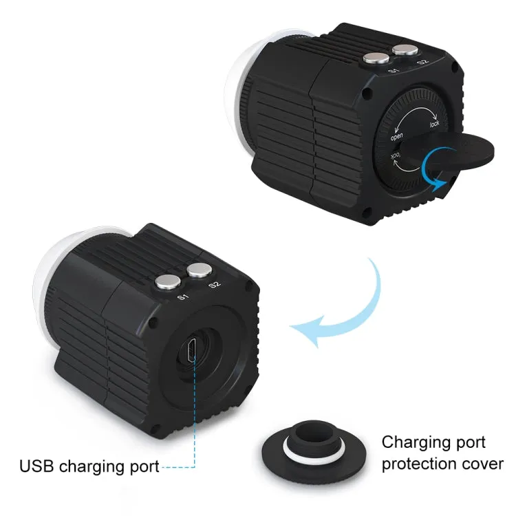 PULUZ 60m Underwater LED Photography Fill Light 7.4V/1100mAh Diving Light for GoPro, Insta360, DJI and Other Action Cameras(Black)