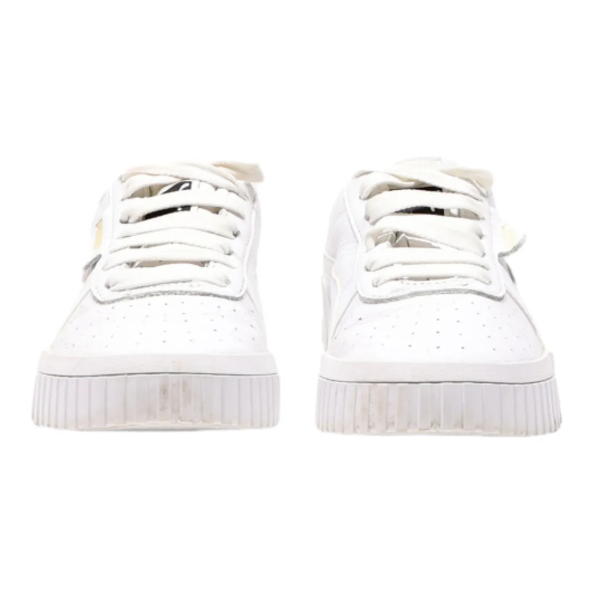PUMA Cali 2018 Low Top Trainers White Leather Womens UK 4