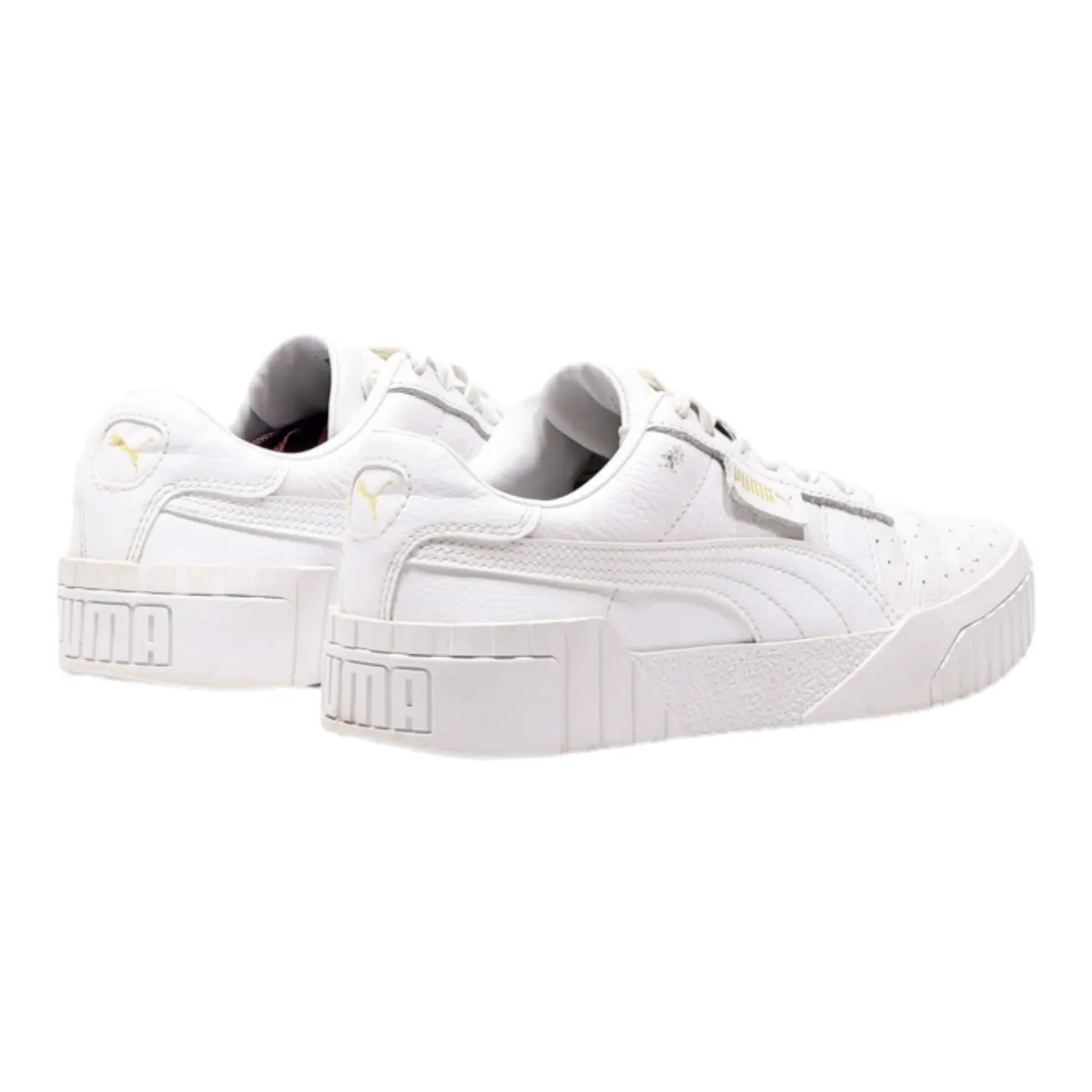 PUMA Cali 2018 Low Top Trainers White Leather Womens UK 4