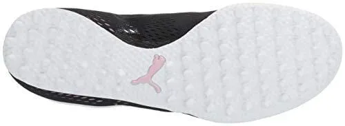 Puma Golf Women's Monolite Cat Woven Golf Shoe, Puma Black-Pale Pink, 10.5 M US