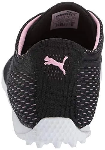 Puma Golf Women's Monolite Cat Woven Golf Shoe, Puma Black-Pale Pink, 10.5 M US