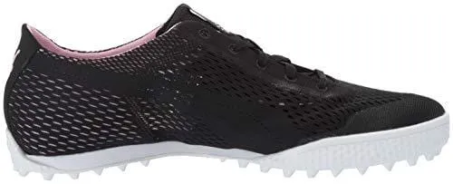 Puma Golf Women's Monolite Cat Woven Golf Shoe, Puma Black-Pale Pink, 10.5 M US