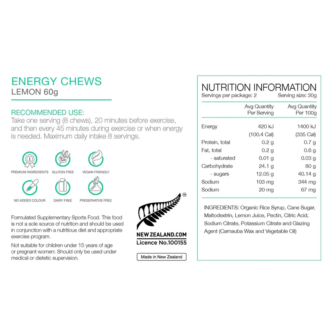 PURE Energy Chews 60g