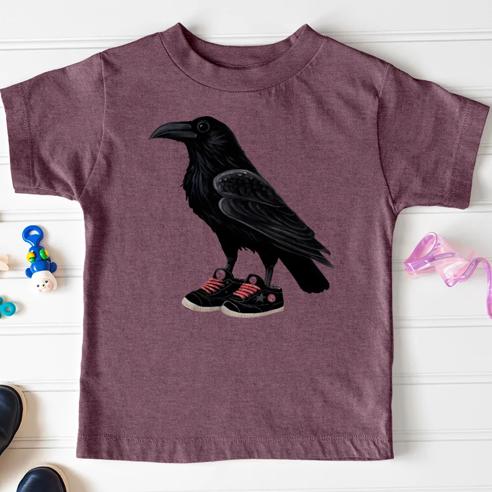 Raven Wearing Sneakers Toddler Tee