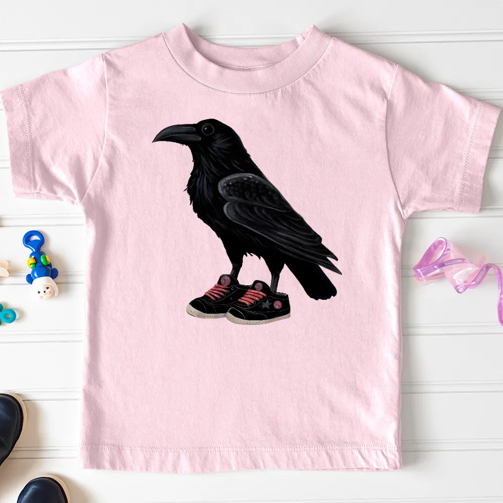 Raven Wearing Sneakers Toddler Tee