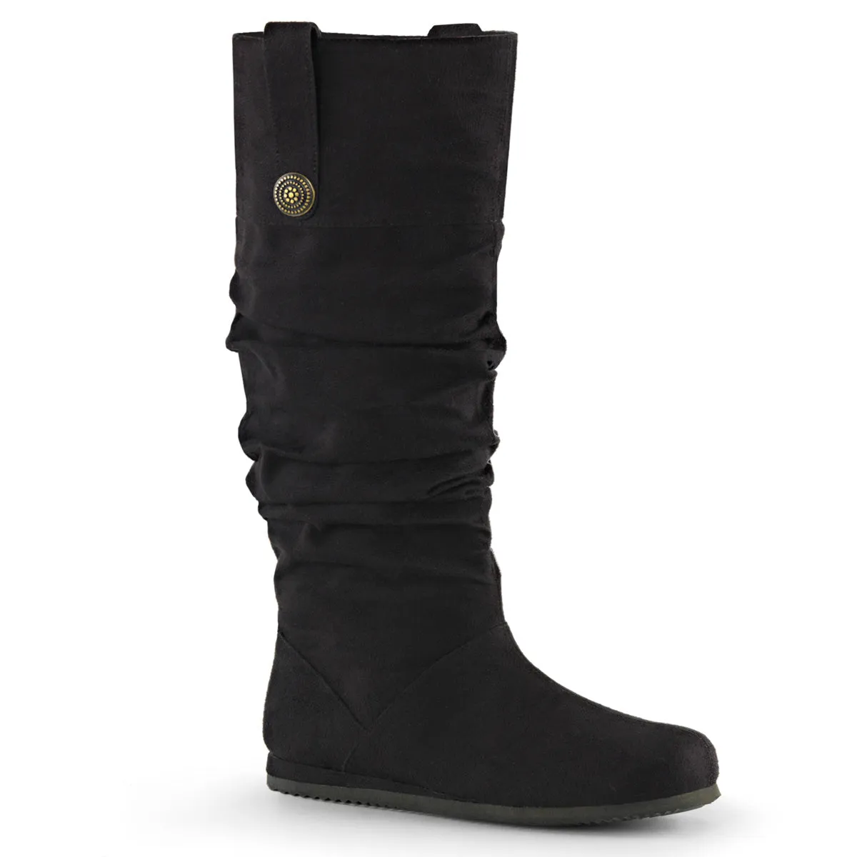 RENAISSANCE-104 Fancy Dress Costume Funtasma Men's Boots Black Microfiber