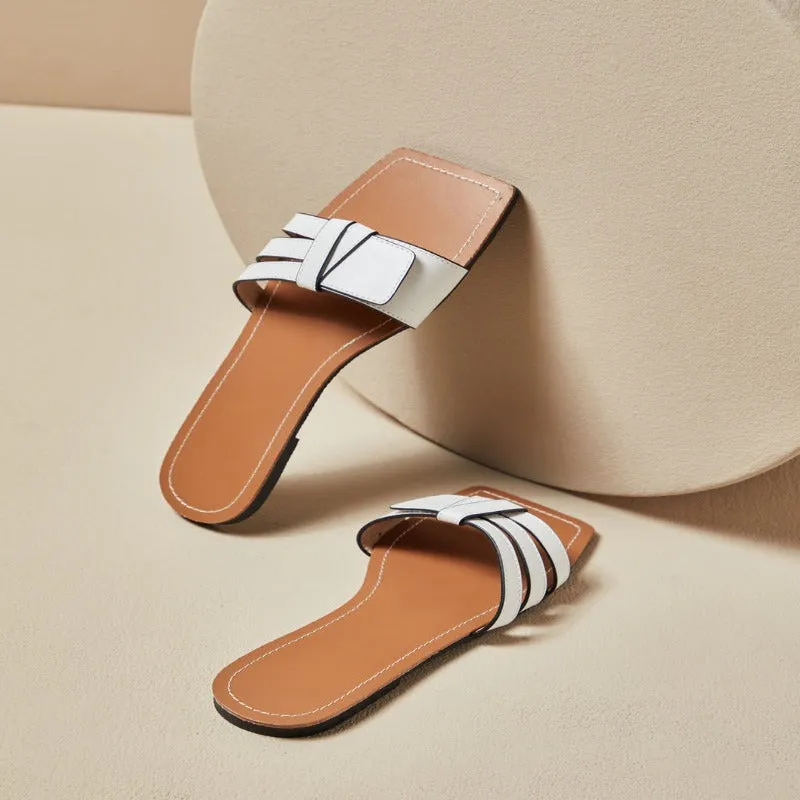 Square Toe Casual Slippers