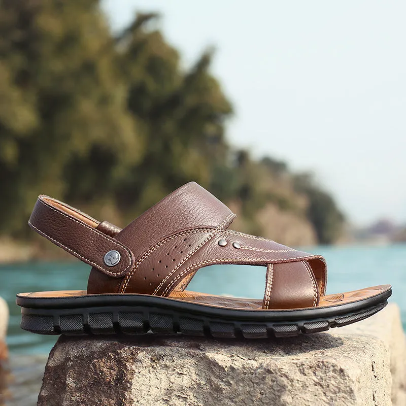 Summer New Men's Oxford Bottom Casual Sandals