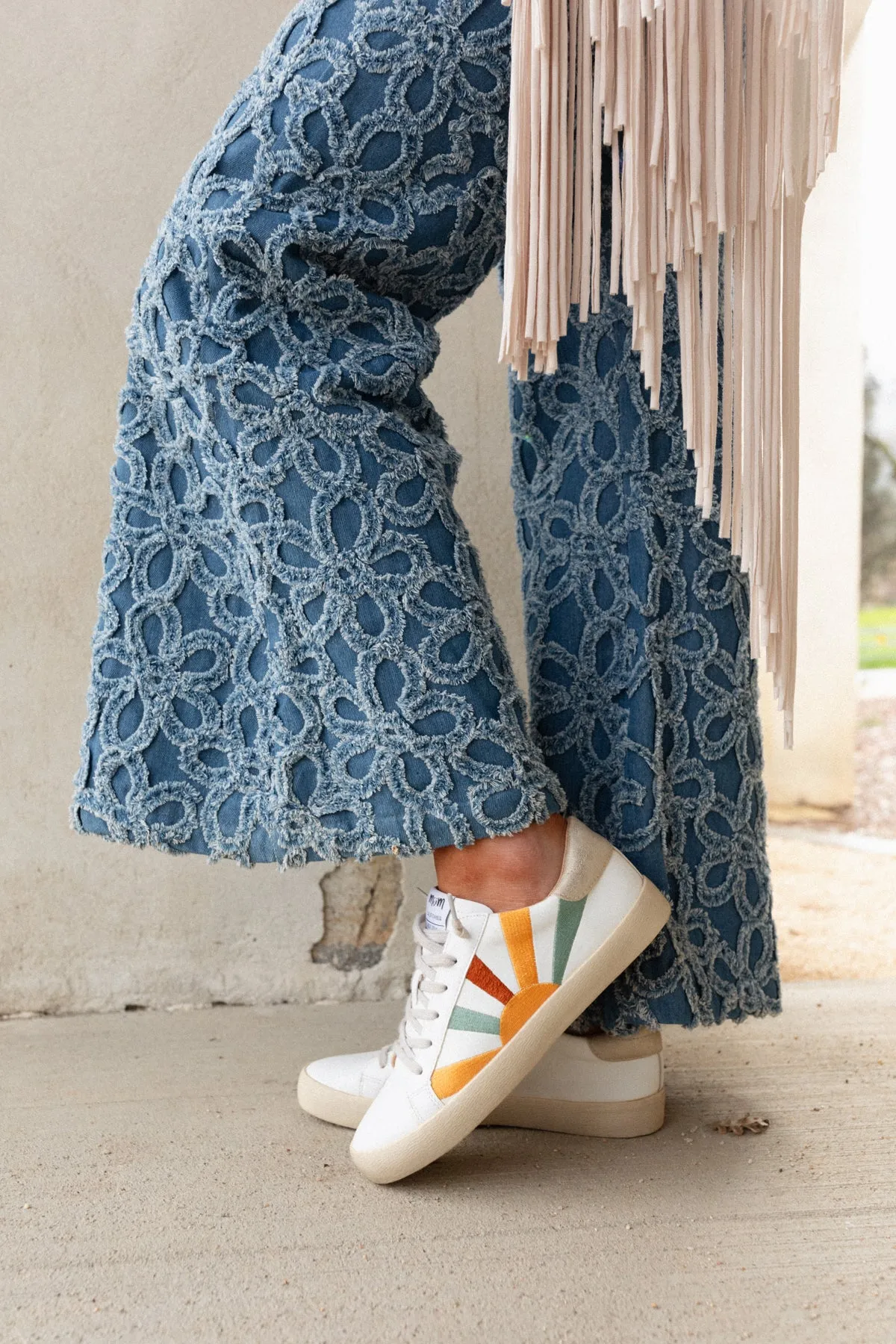 Sun Rays Retro Sneakers - Blue
