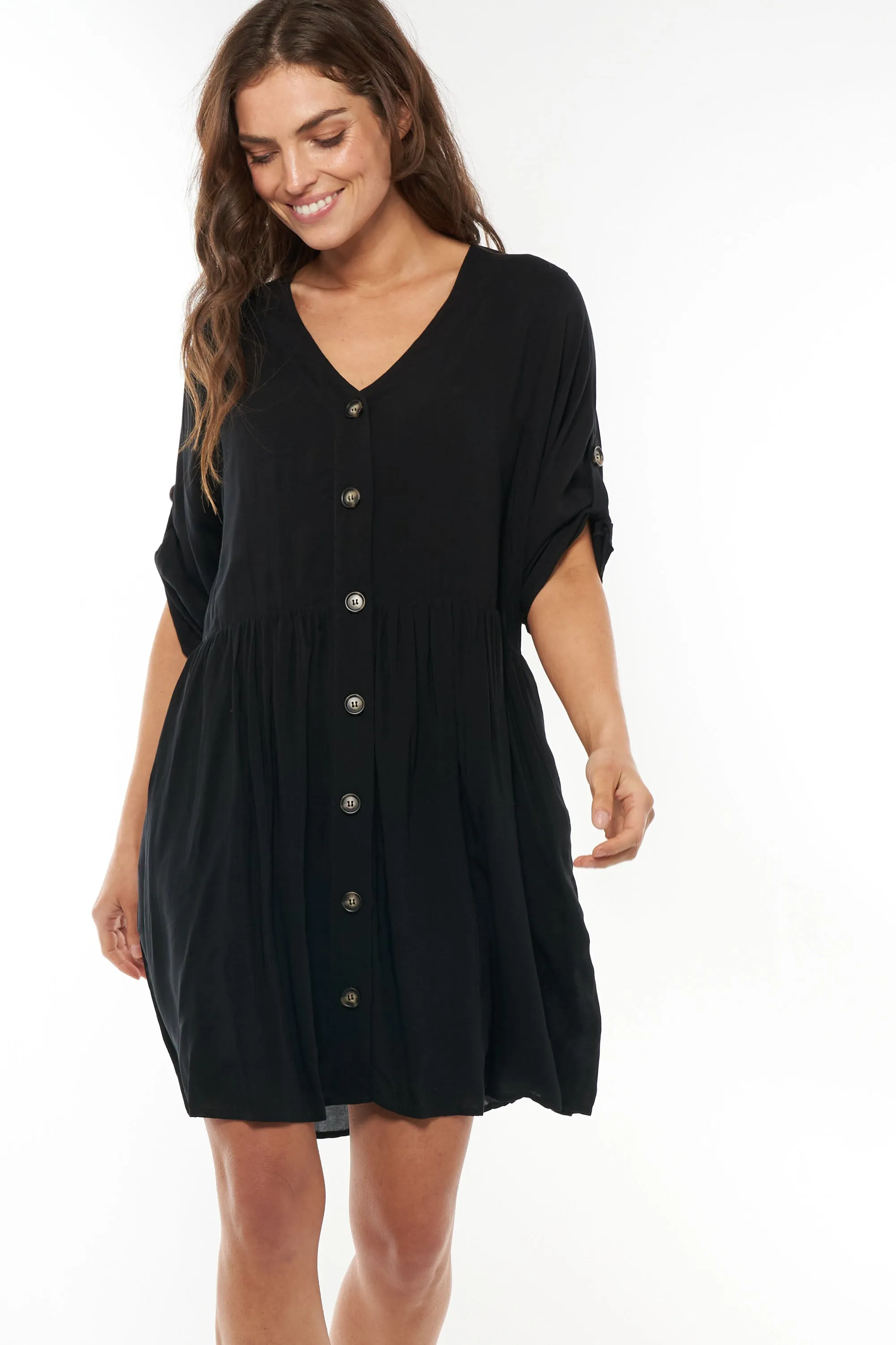 Sunrise Button Front Dress