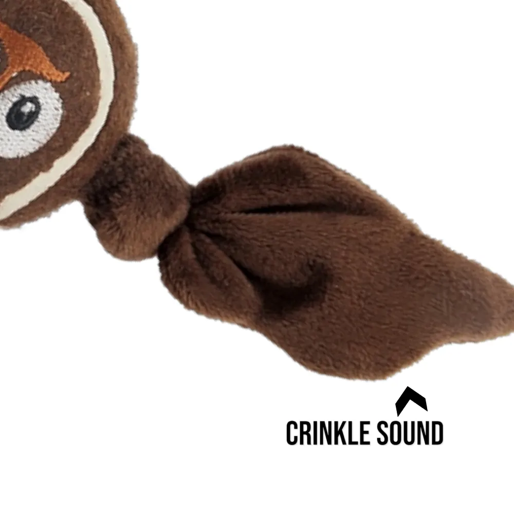 Talking Dog Club Owl Ball with Wings Toy for Dogs (Brown)