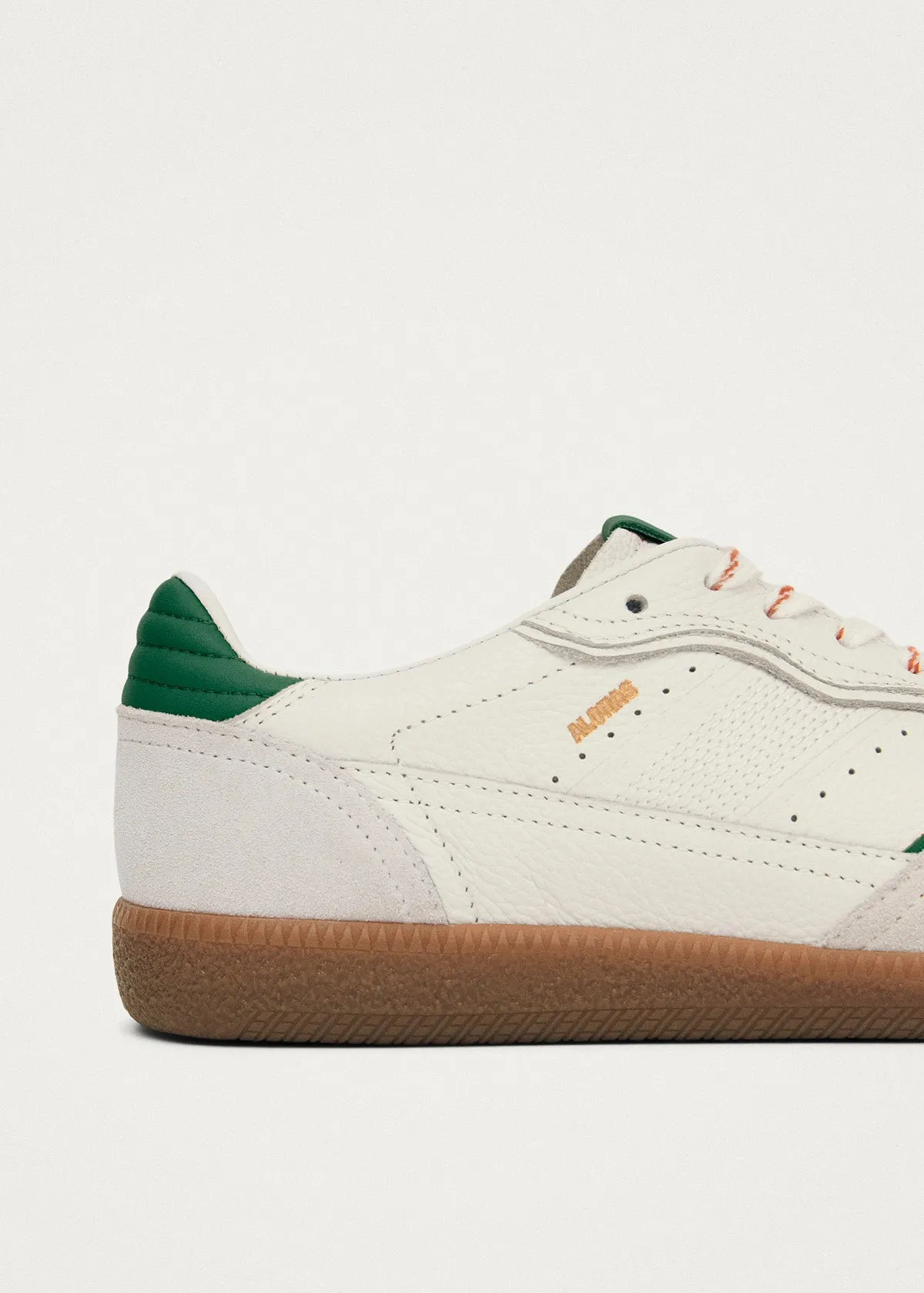 Tb.490 Rife Grain White Grass Green Leather Sneakers