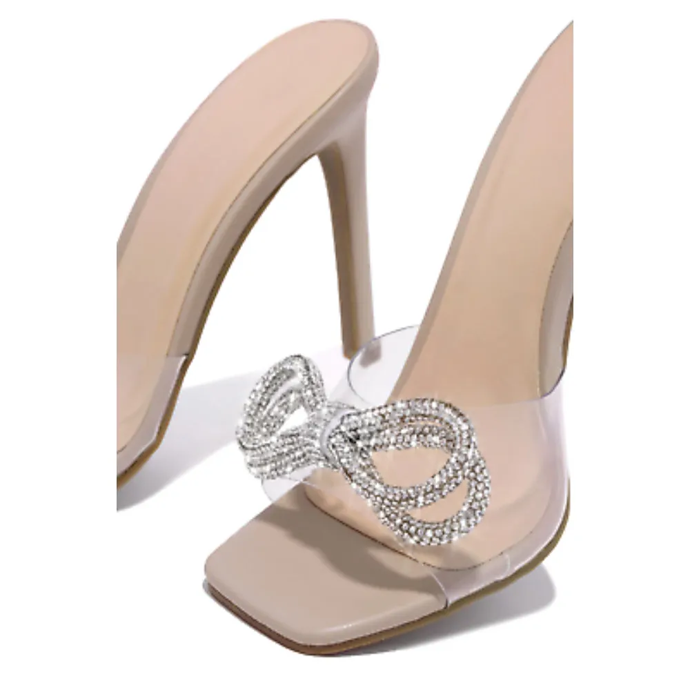 Transparent Peep Toe Stiletto Heel Sandals