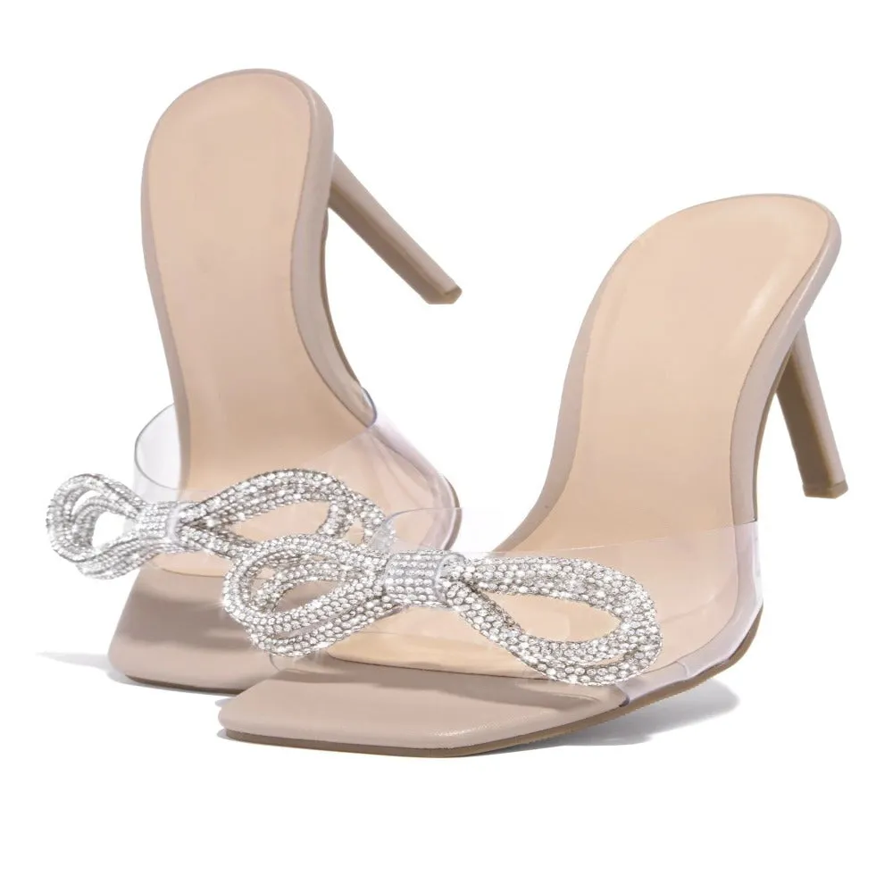 Transparent Peep Toe Stiletto Heel Sandals