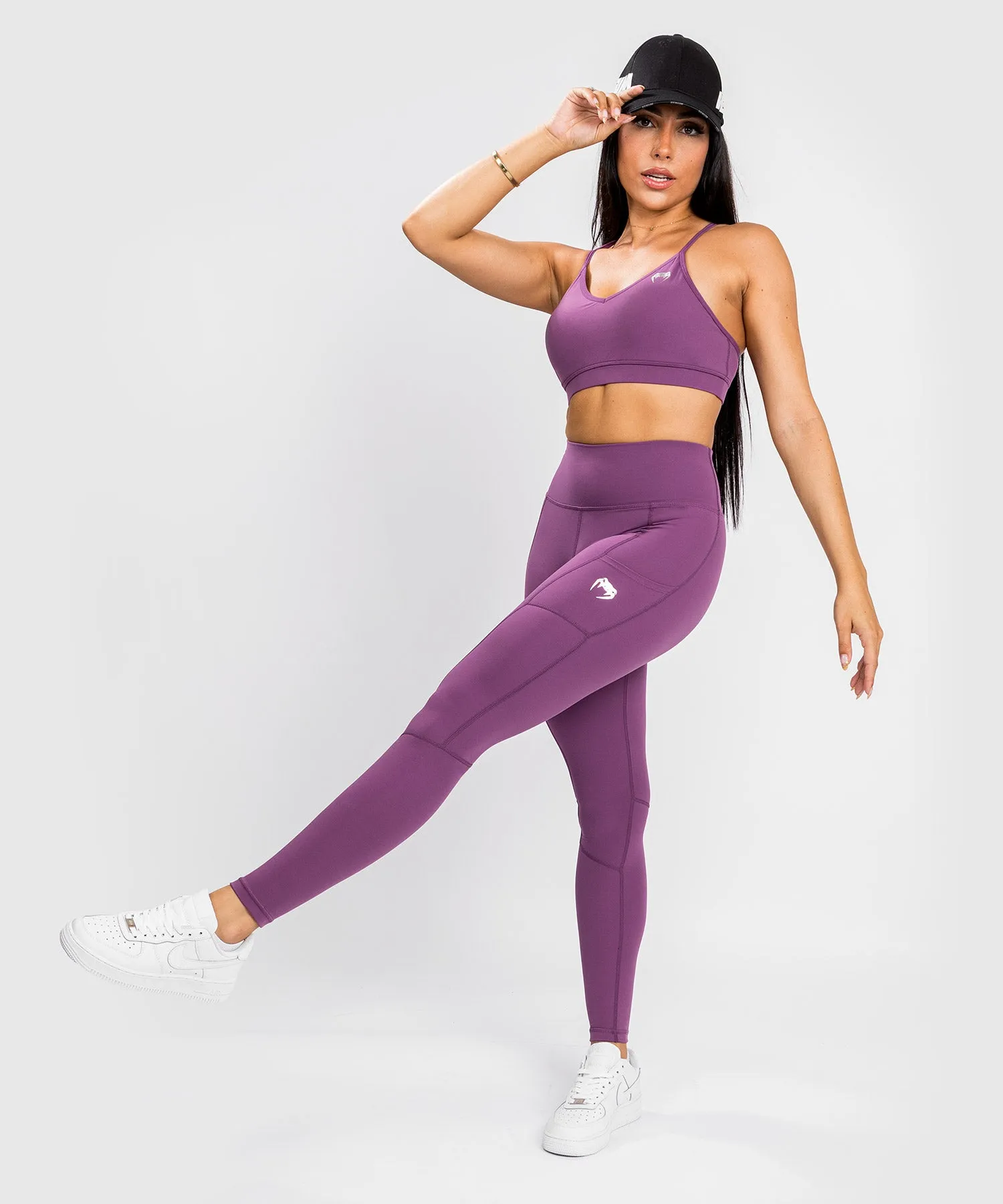 Venum Essential Performance Leggings - Dusky Orchid/Brushed Silver
