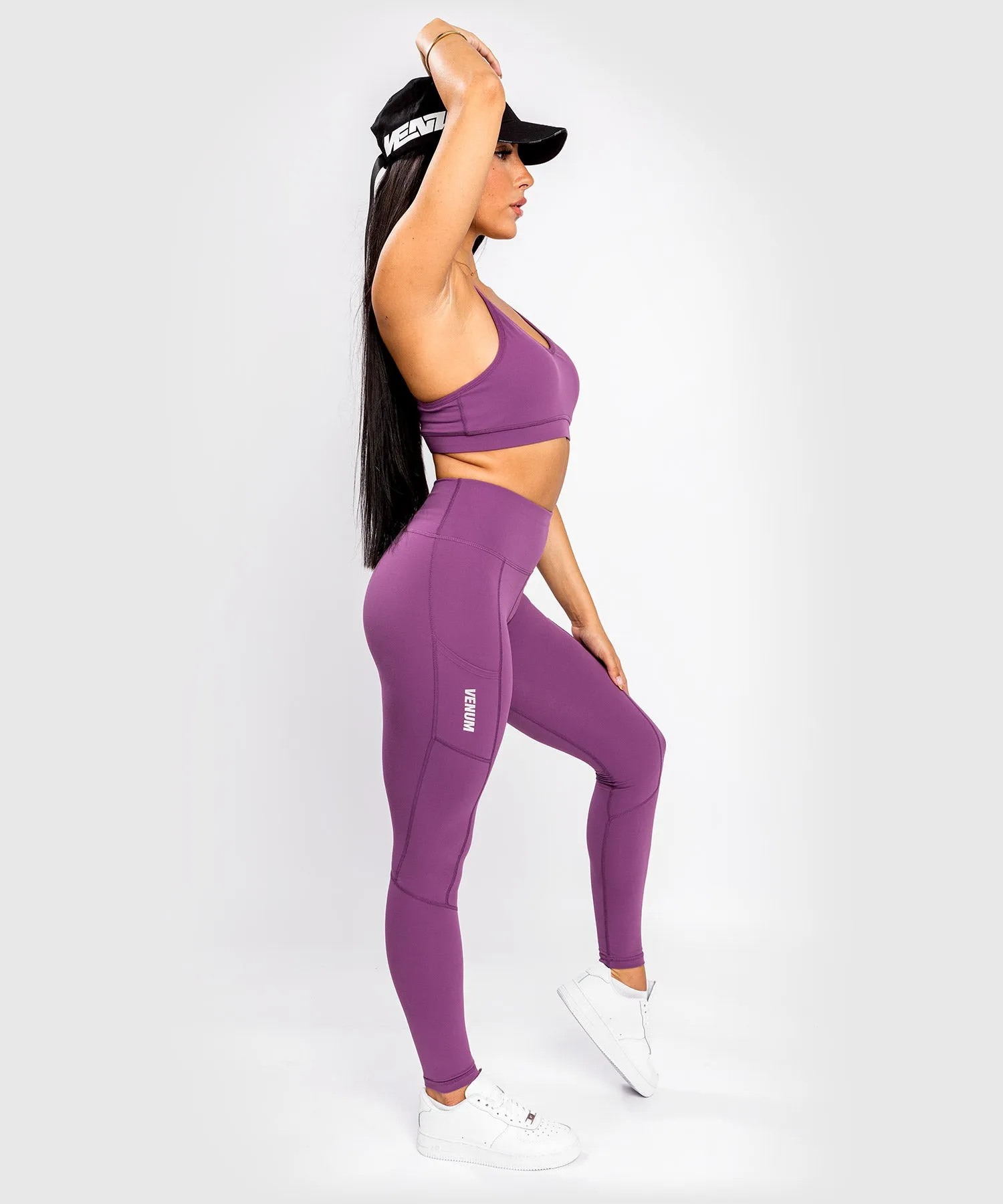 Venum Essential Performance Leggings - Dusky Orchid/Brushed Silver