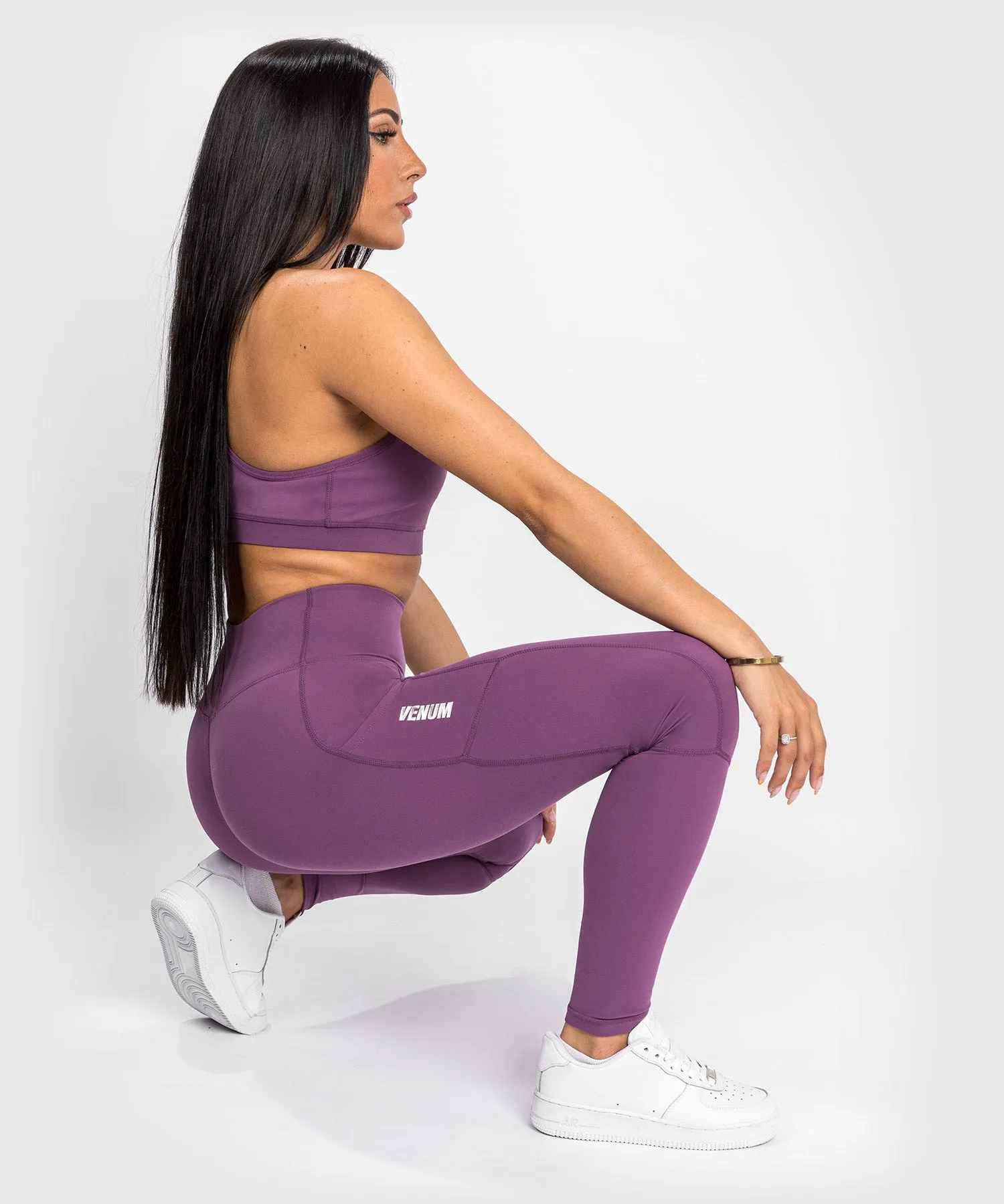 Venum Essential Performance Leggings - Dusky Orchid/Brushed Silver