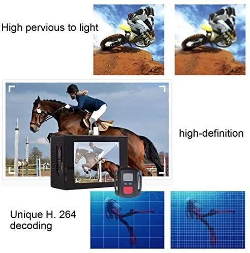 Waterproof Action WiFi Sports Camcorder F60R 2.0'' Screen 4K