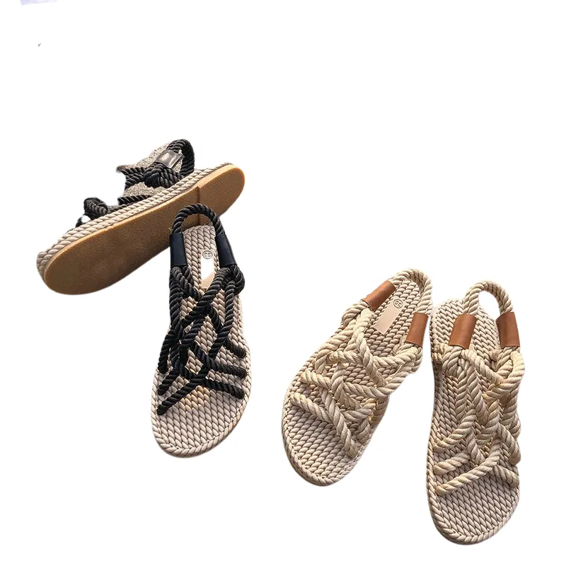 Woman Braided Rope Styled Sandals