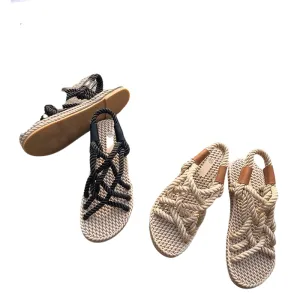 Woman Braided Rope Styled Sandals