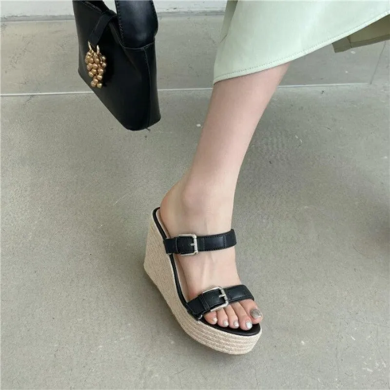 Women Buckle High Heels