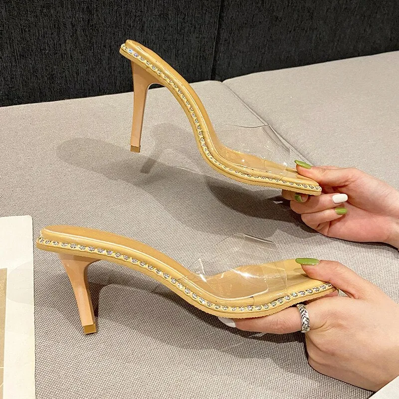Women Transparent Perspex Heels