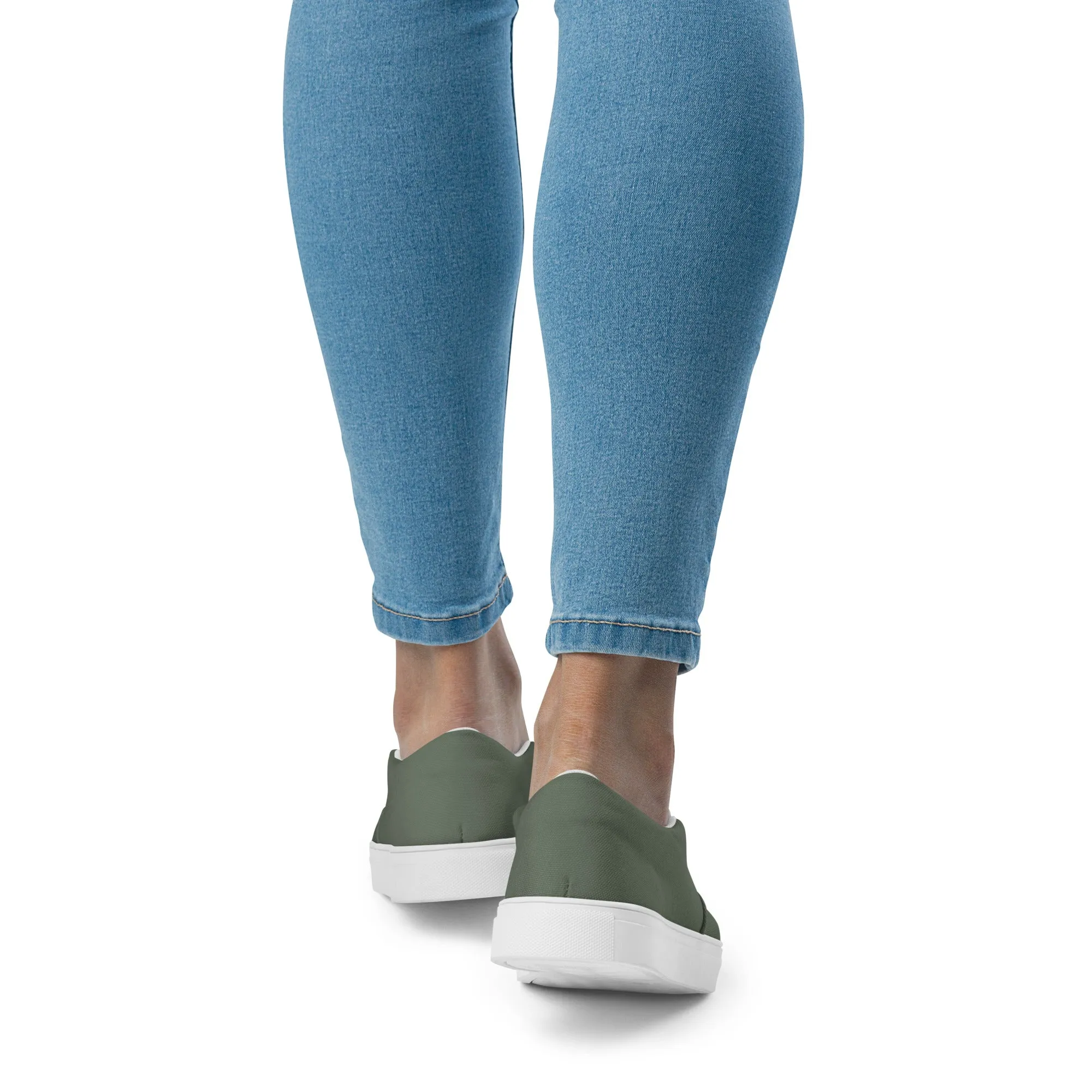 Women’s Grey slip-on canvas shoes