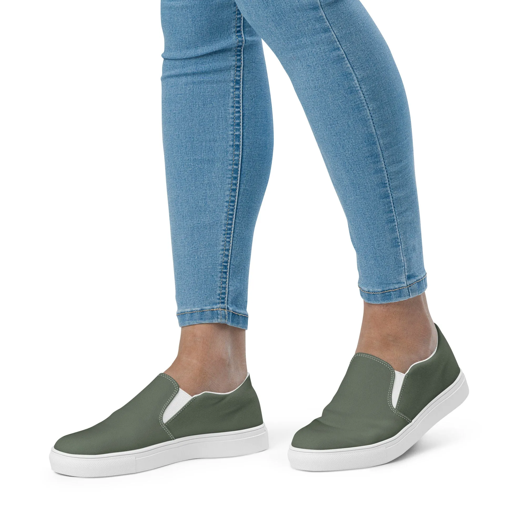 Women’s Grey slip-on canvas shoes
