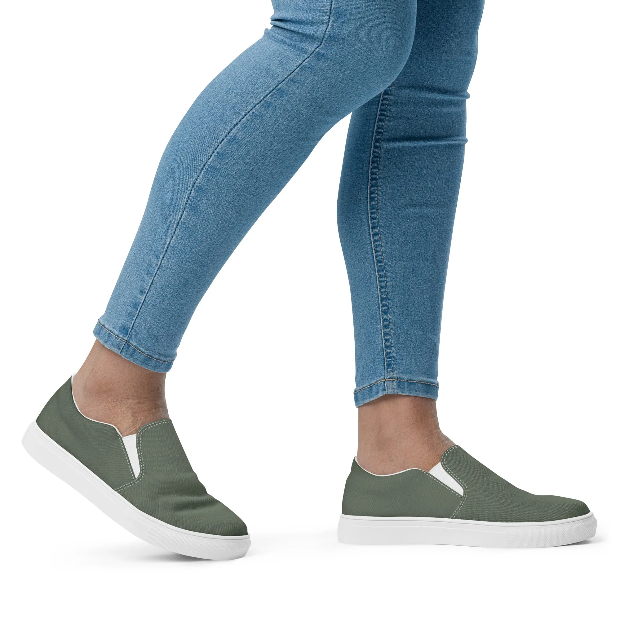 Women’s Grey slip-on canvas shoes