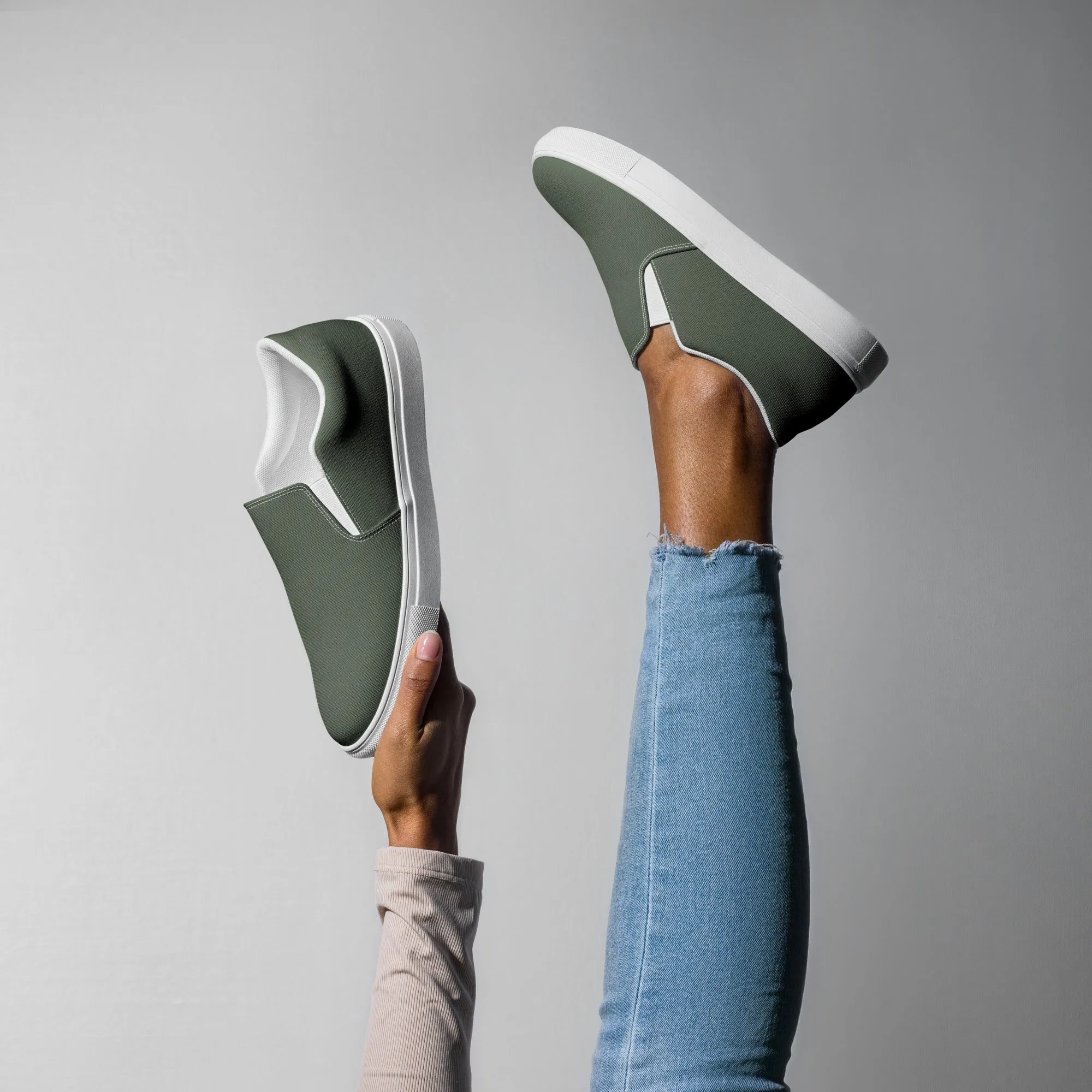 Women’s Grey slip-on canvas shoes