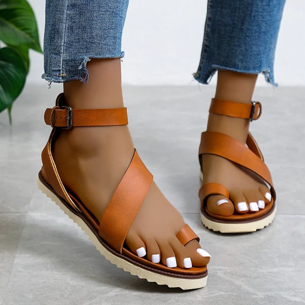 Women's Summer New Toe-Clamped Round Sandals