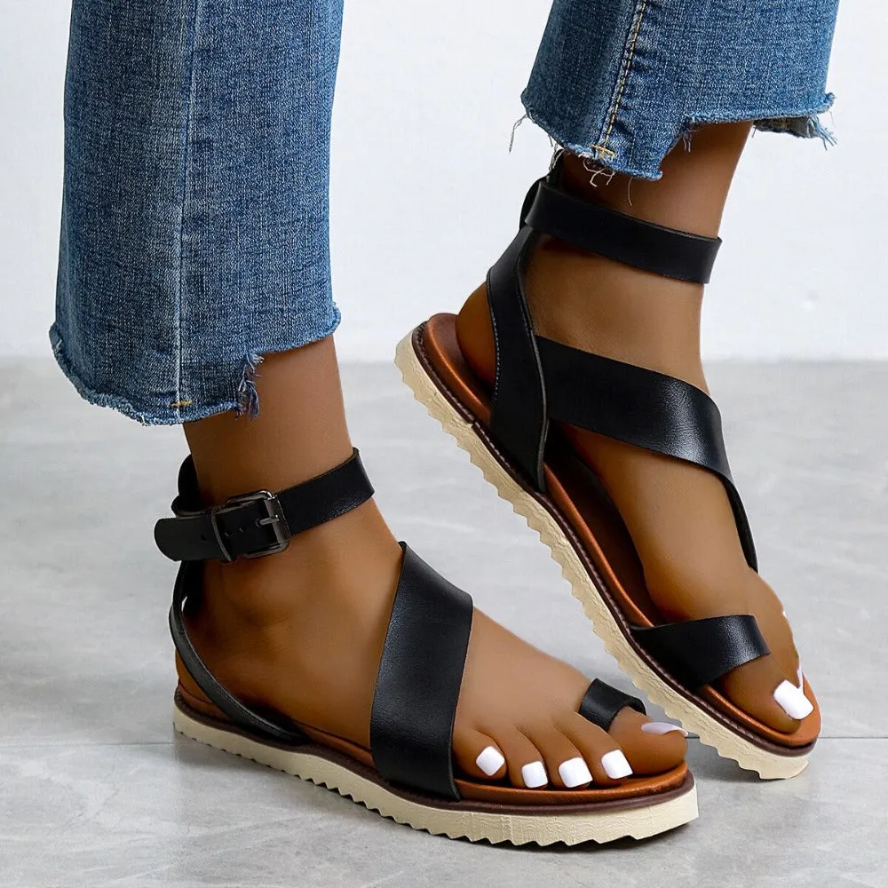 Women's Summer New Toe-Clamped Round Sandals
