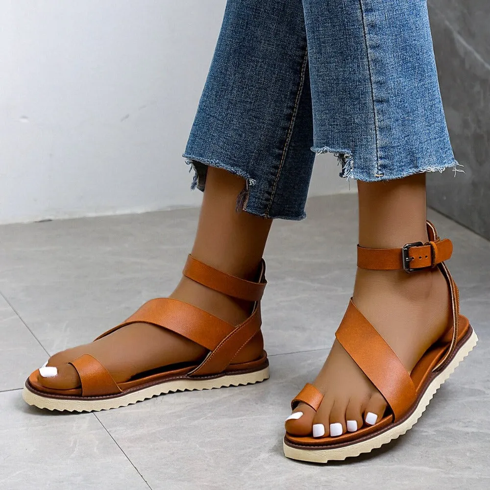 Women's Summer New Toe-Clamped Round Sandals