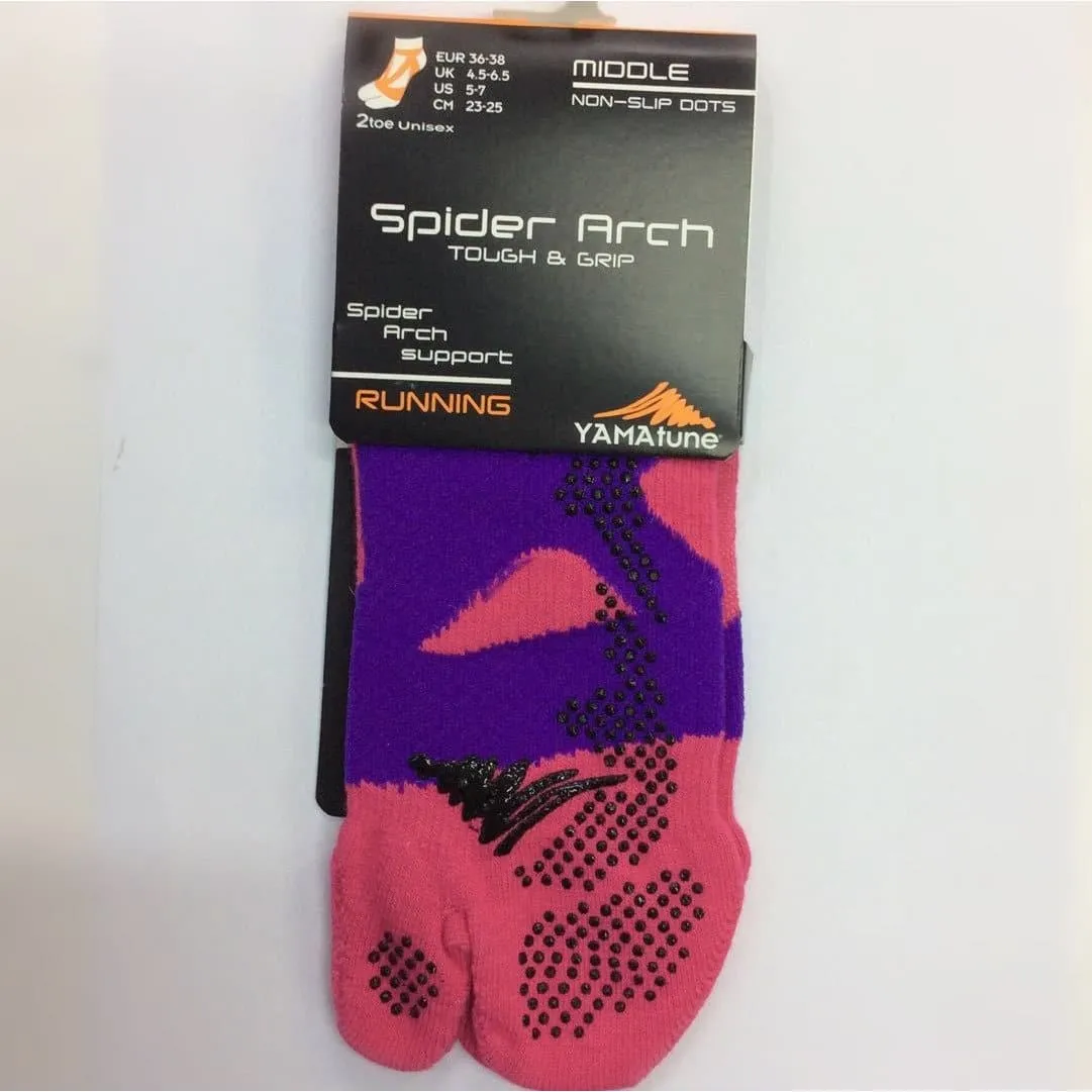 Yamatune 2 Toe Socks- Middle Length with Anti-slip Dots